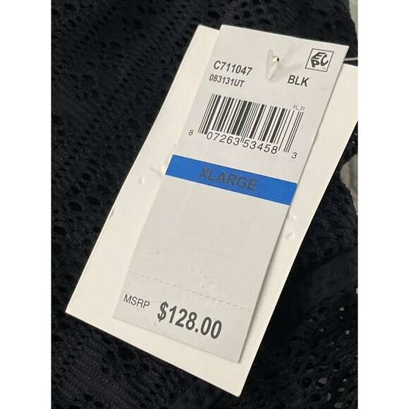 Becca XL $128 Black Crochet One-Piece Swimsuit Bathing Suit NWT - Picture 5 of 12